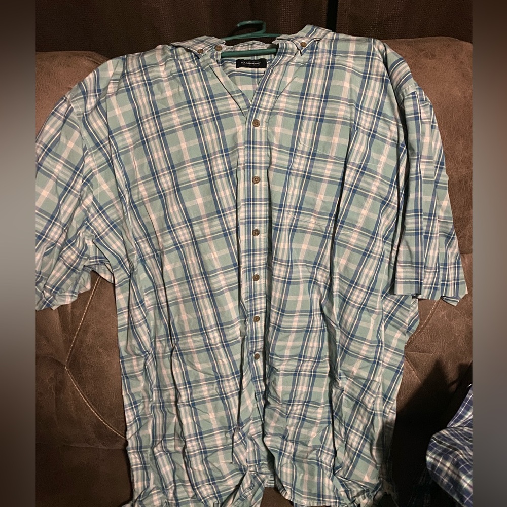 DXL Plaid button up shirt 
4 XLT